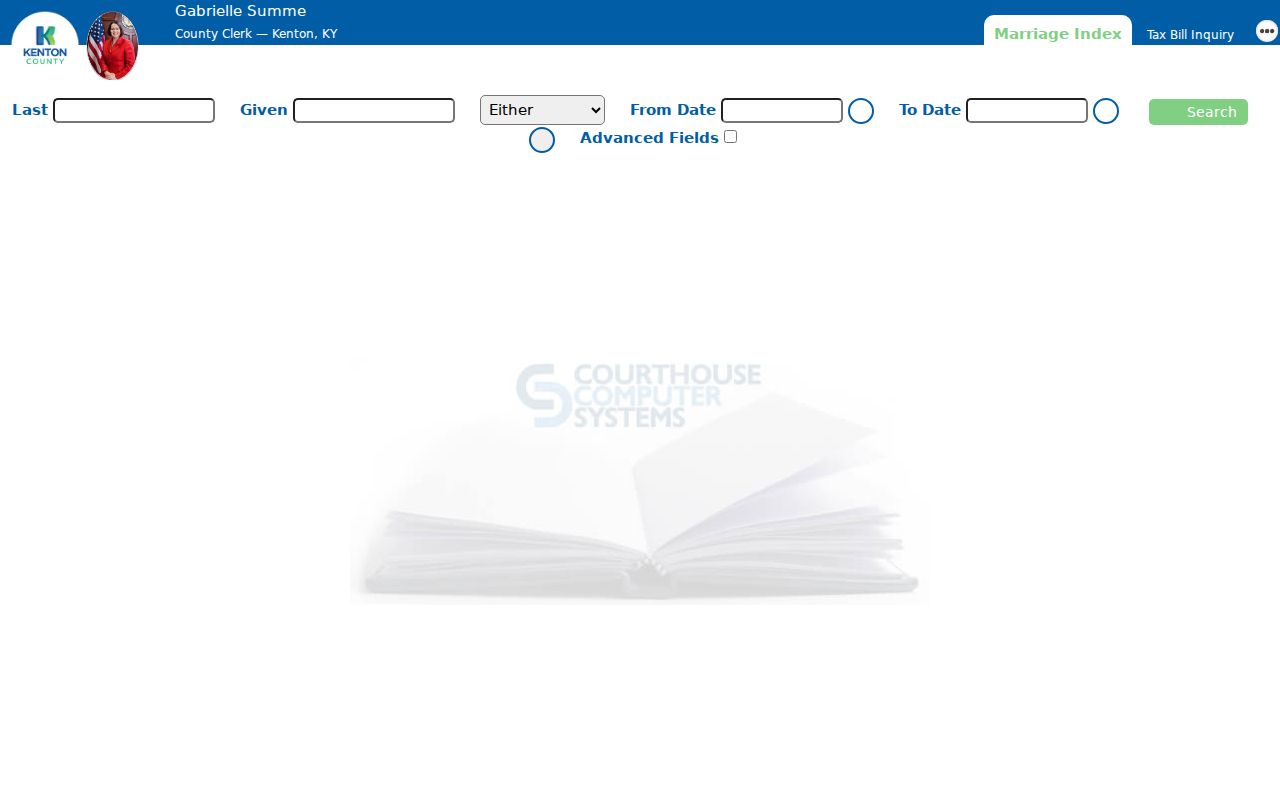 Kenton County Clerk public land records index for Independence deed research